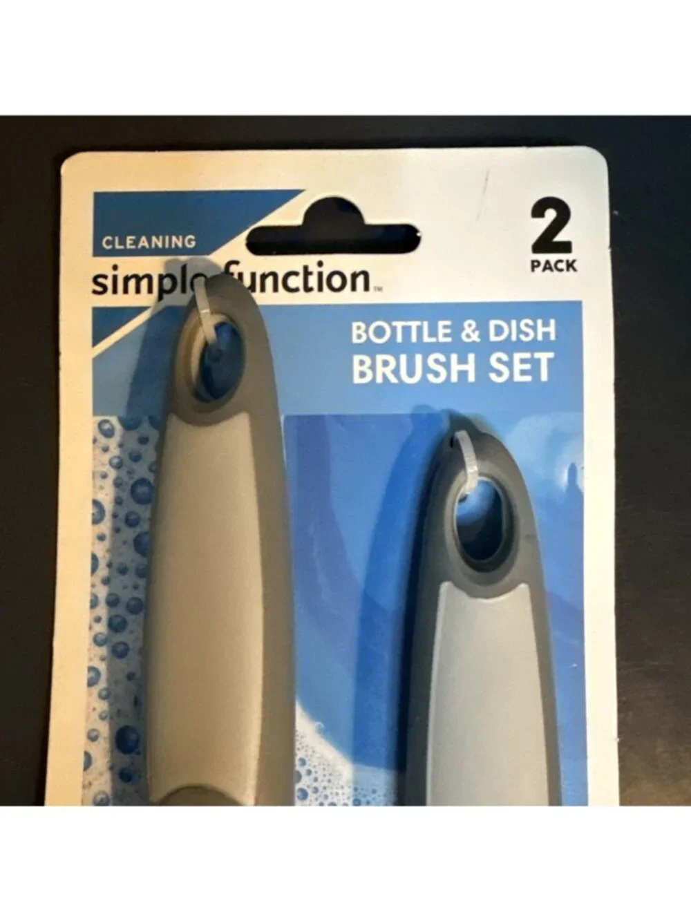 2-Pack Bottle Cleaning Bottle & Dish Brush Set 1 Long Handle Simple Function